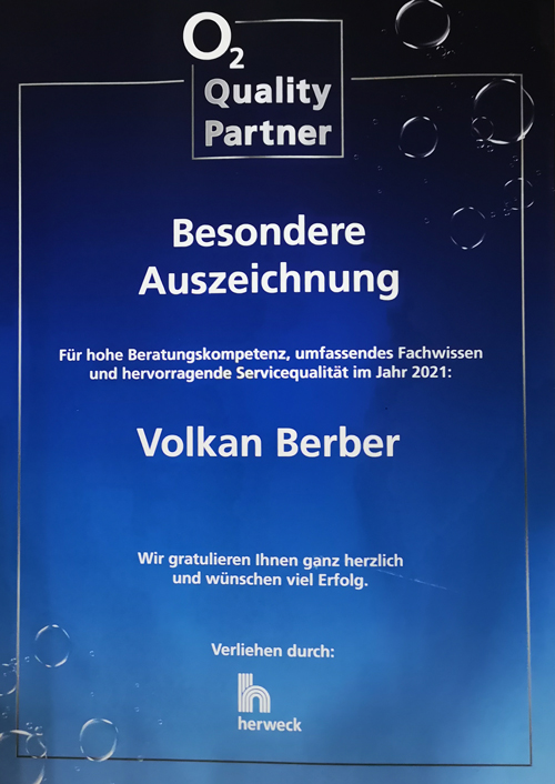 Urkunde Auszeichnung Volkan Mobilfunk